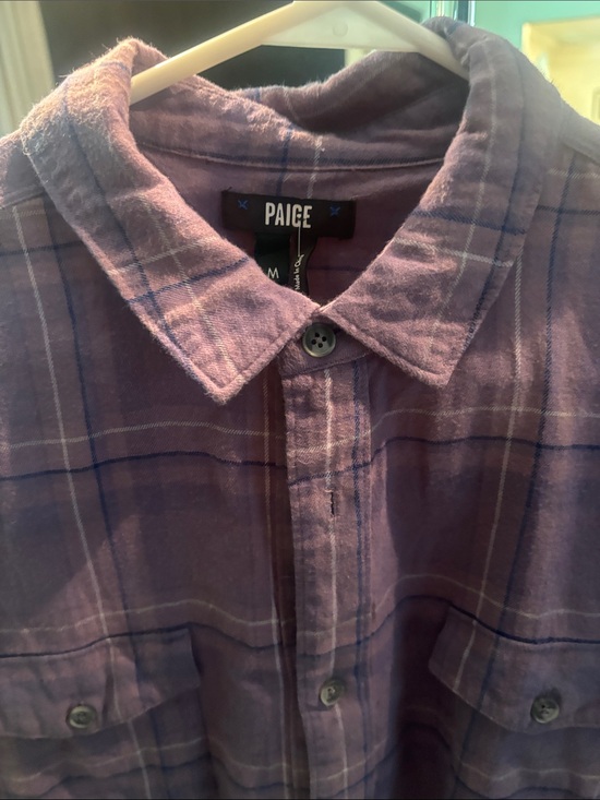 PAIGE Other - PAIGE Purple Plaid Button-Front Shirt BUTTER SOFT!